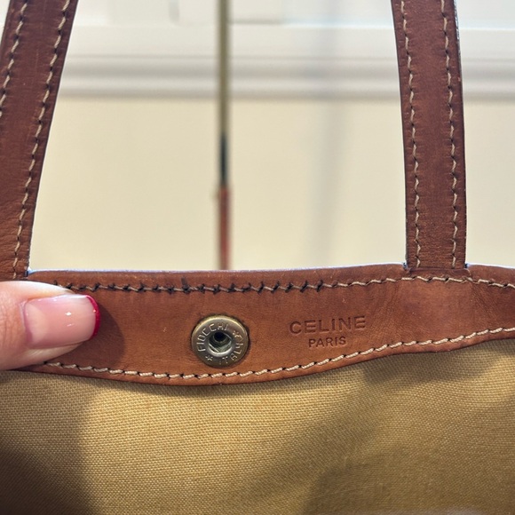 Celine Beige Macadam small tote - Picture 8 of 10